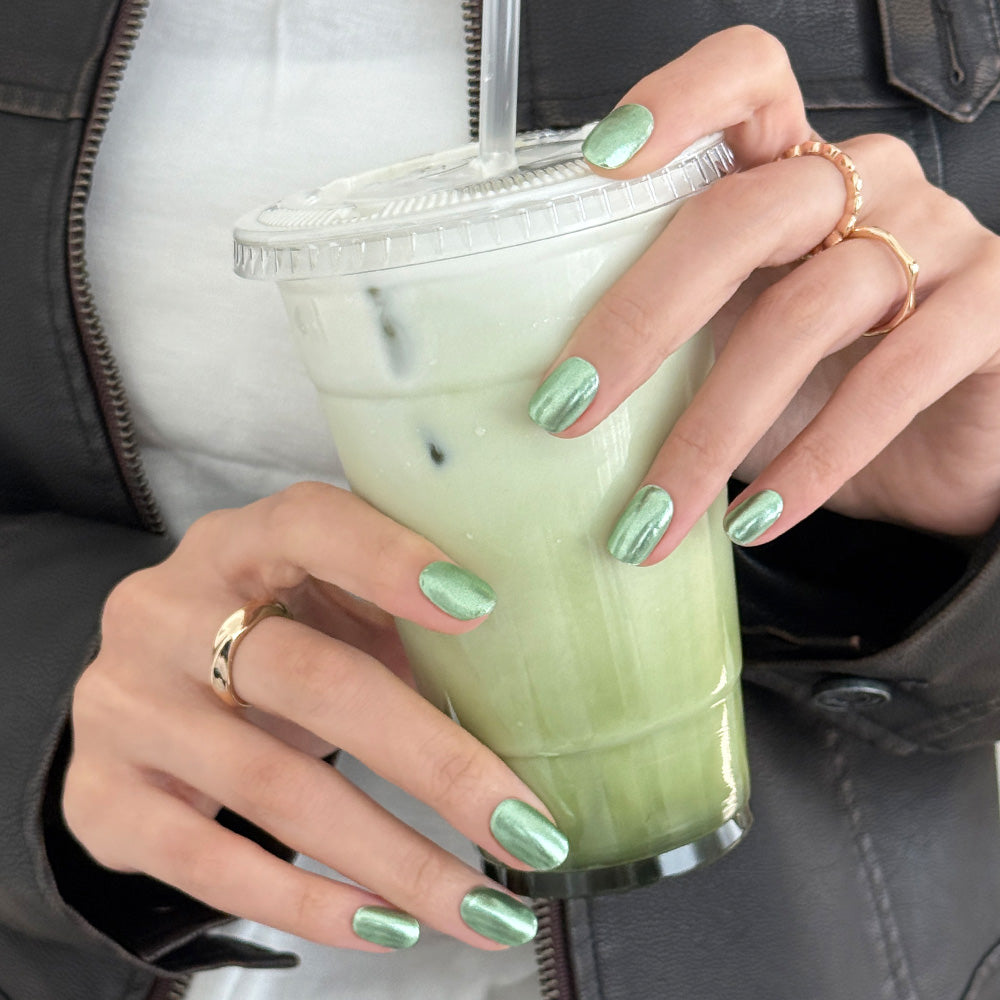 N Matcha Chrome Jel Tırnak 30 Adet 2 Kullanım