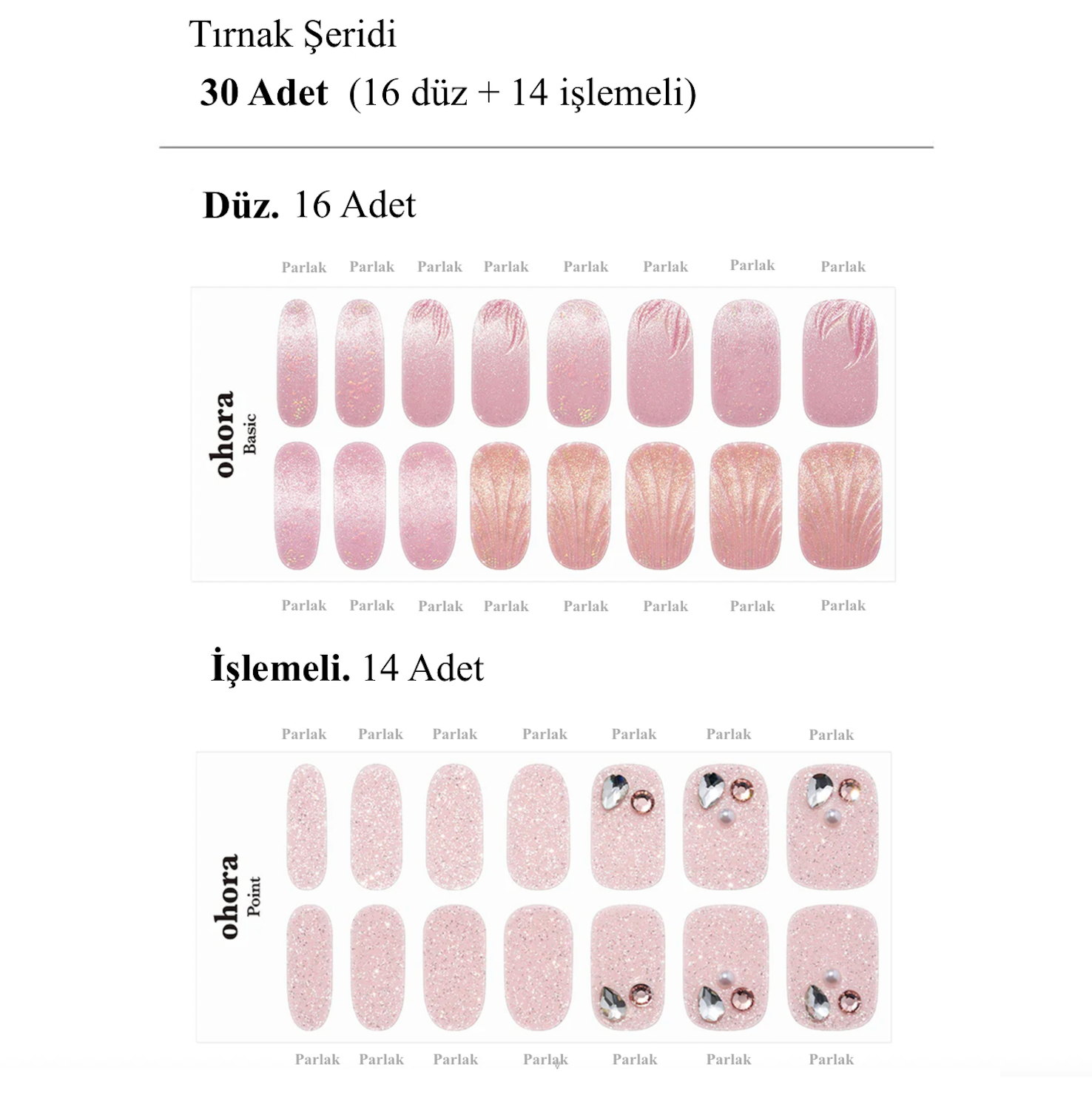 N Mermaid Glow Jel Tırnak 30 Adet 2 Kullanım
