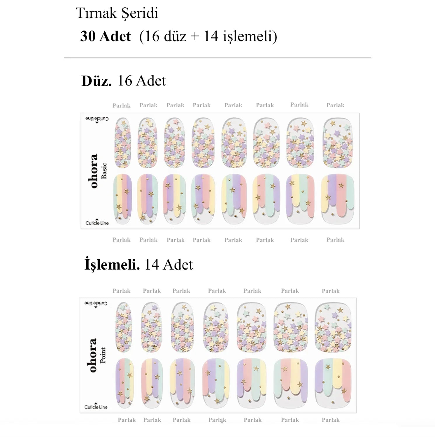 N Merry-go-round Jel Tırnak 30 Adet 2 Kullanım