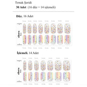 N Merry-go-round Jel Tırnak 30 Adet 2 Kullanım