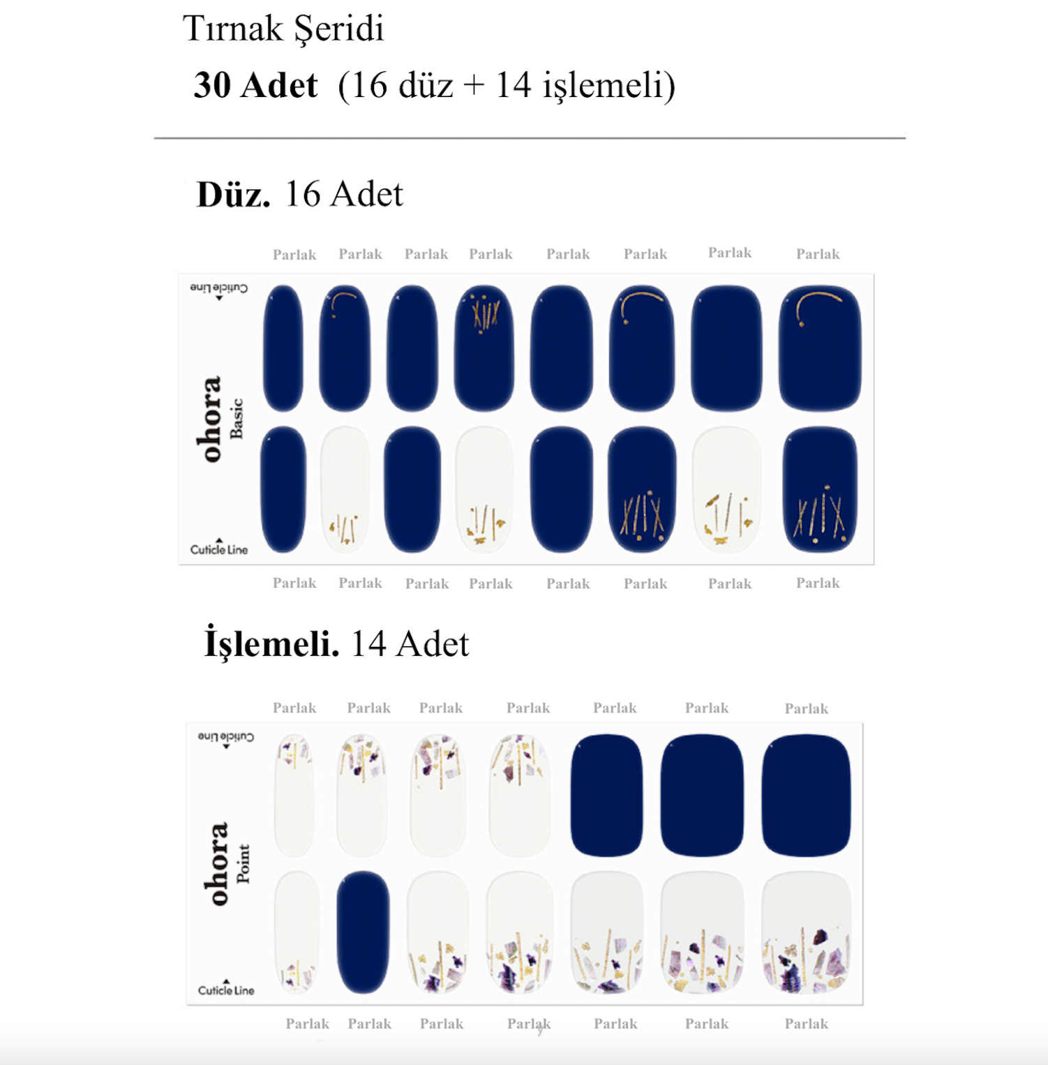 N Midnight Jel Tırnak 30 Adet 2 Kullanım
