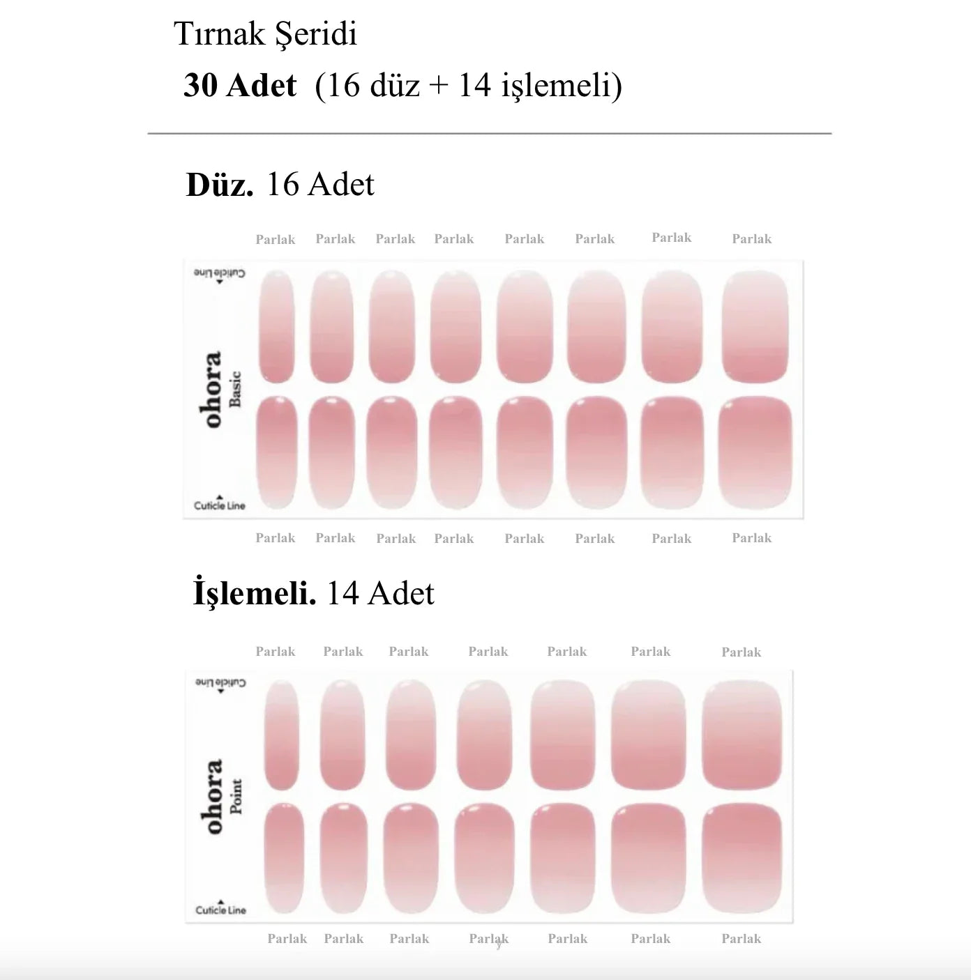 N Milk Rose Jel Tırnak 30 Adet 2 Kullanım