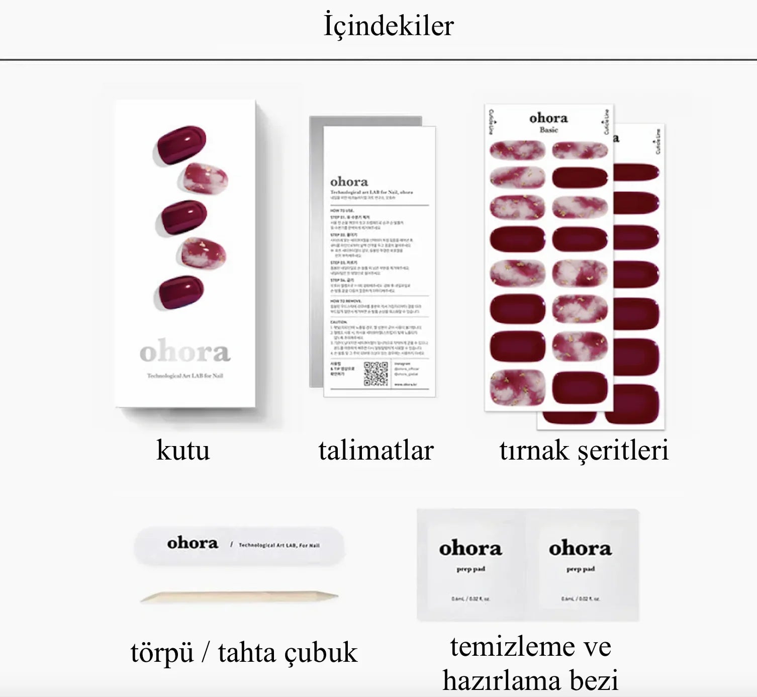 N Mulberry Jel Tırnak 30 Adet 2 Kullanım