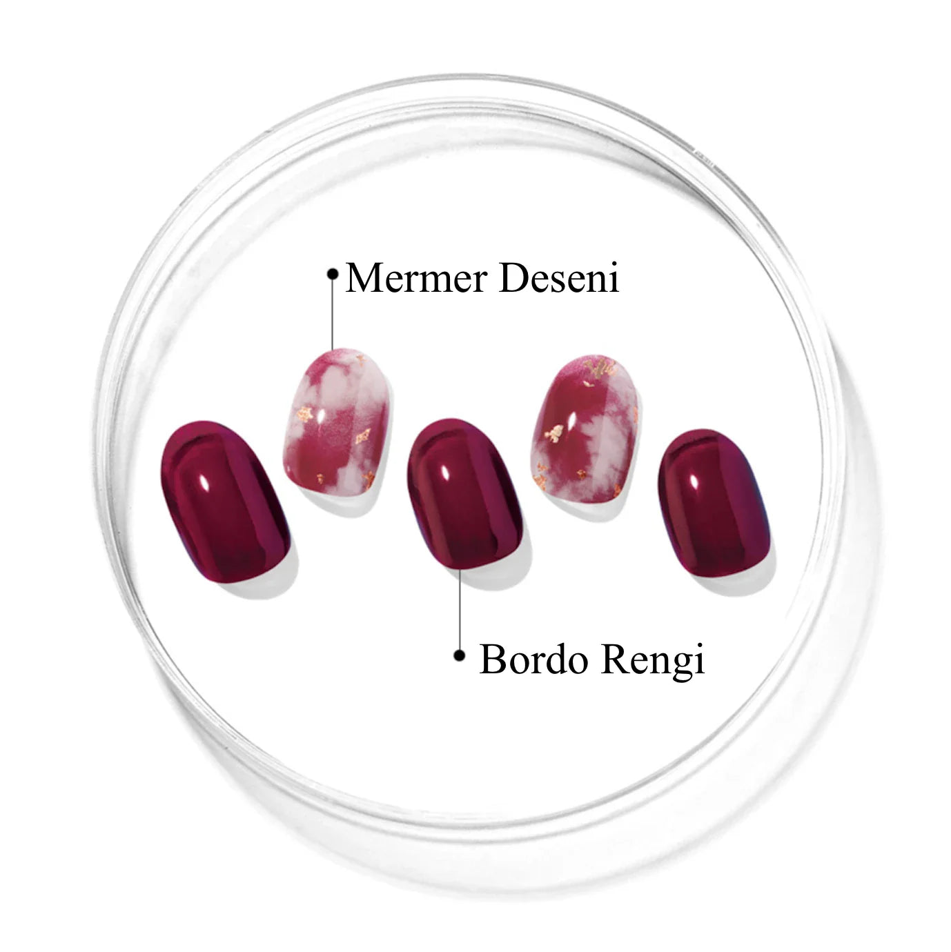 N Mulberry Jel Tırnak 30 Adet 2 Kullanım