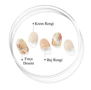 N Ombrer Beige Jel Tırnak 30 Adet 2 Kullanım