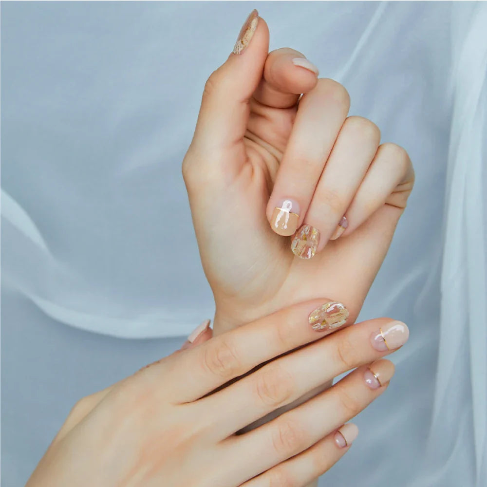 N Ombrer Beige Jel Tırnak 30 Adet 2 Kullanım