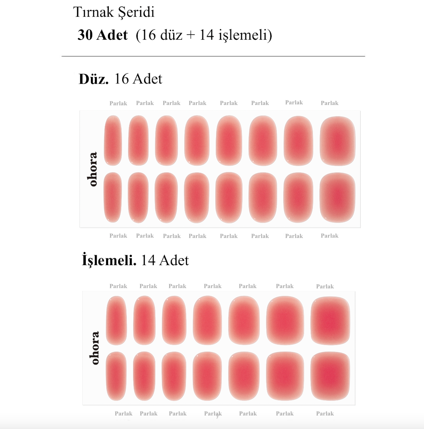 N Peach Jelly Jel Tırnak 30 Adet 2 Kullanım