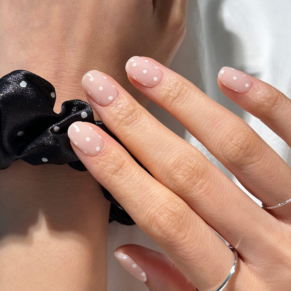 N Polka Blanc Jel Tırnak 30 Adet 2 Kullanım