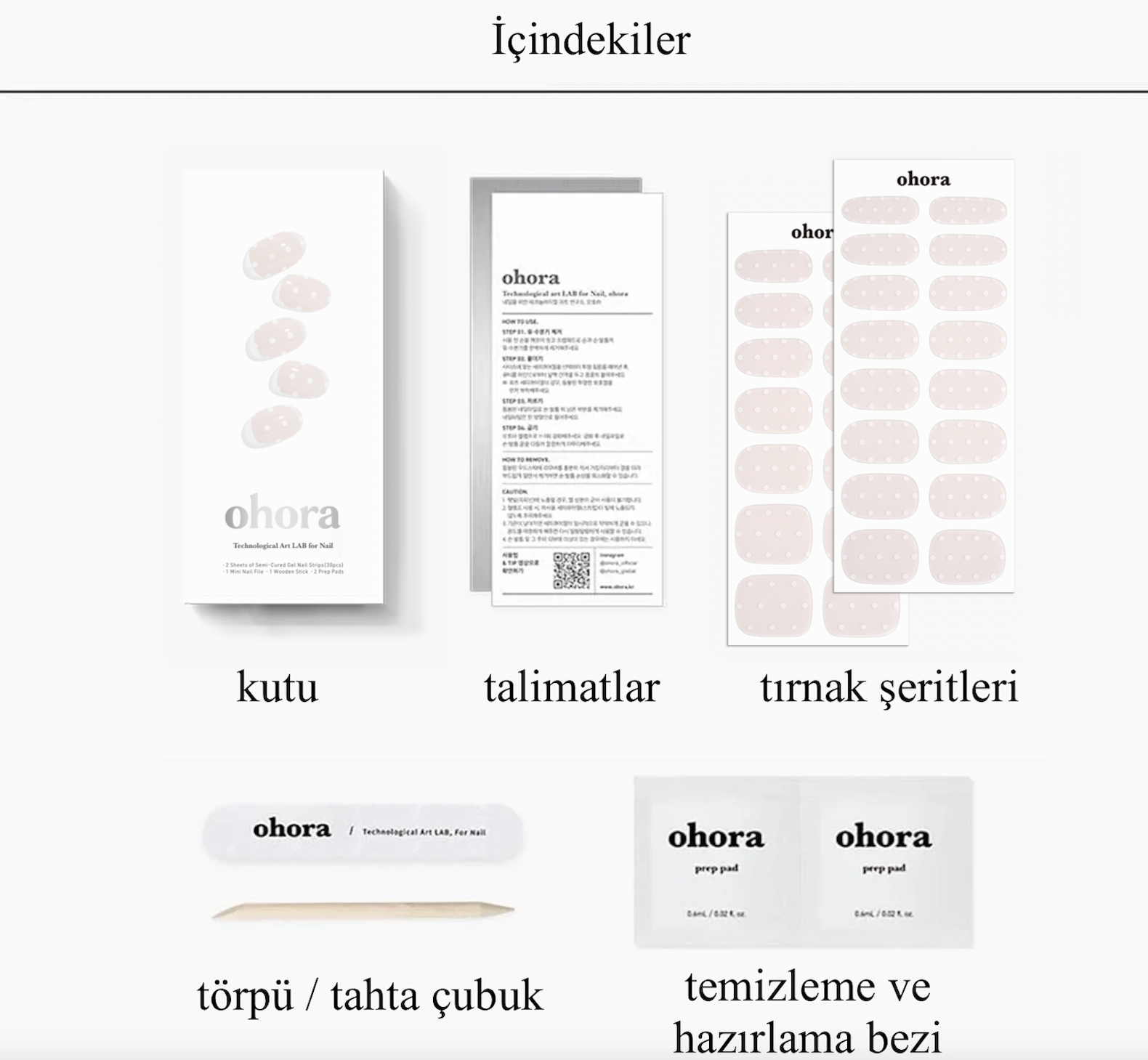 N Polka Blanc Jel Tırnak 30 Adet 2 Kullanım