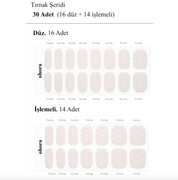 N Polka Blanc Jel Tırnak 30 Adet 2 Kullanım