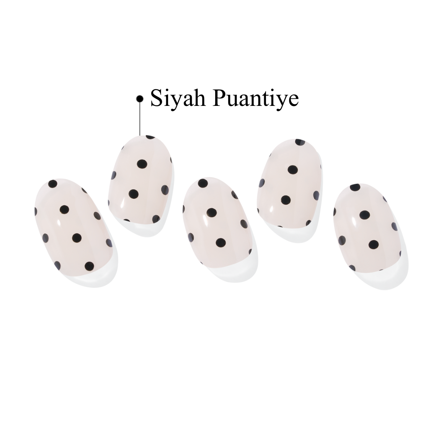 N Polka Noir Jel Tırnak 30 Adet 2 Kullanım