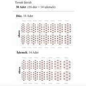 N Polka Noir Jel Tırnak 30 Adet 2 Kullanım