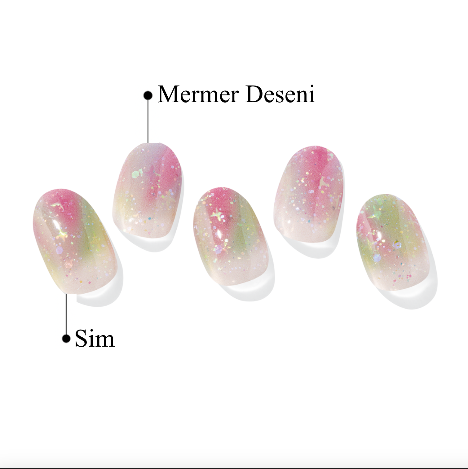 N Rainbow Bomb Jel Tırnak 30 Adet 2 Kullanım