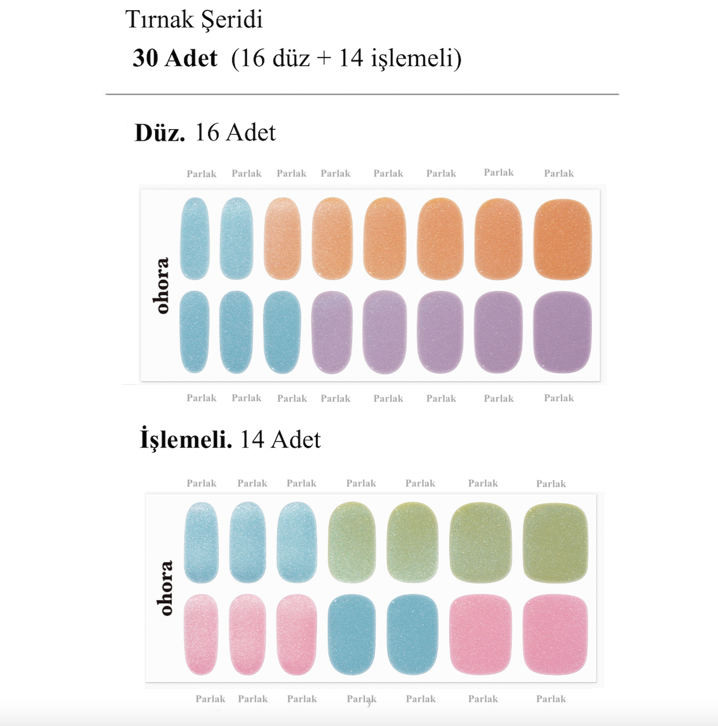 N Rainbow Chrome Jel Tırnak 30 Adet 2 Kullanım