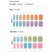 N Rainbow Chrome Jel Tırnak 30 Adet 2 Kullanım