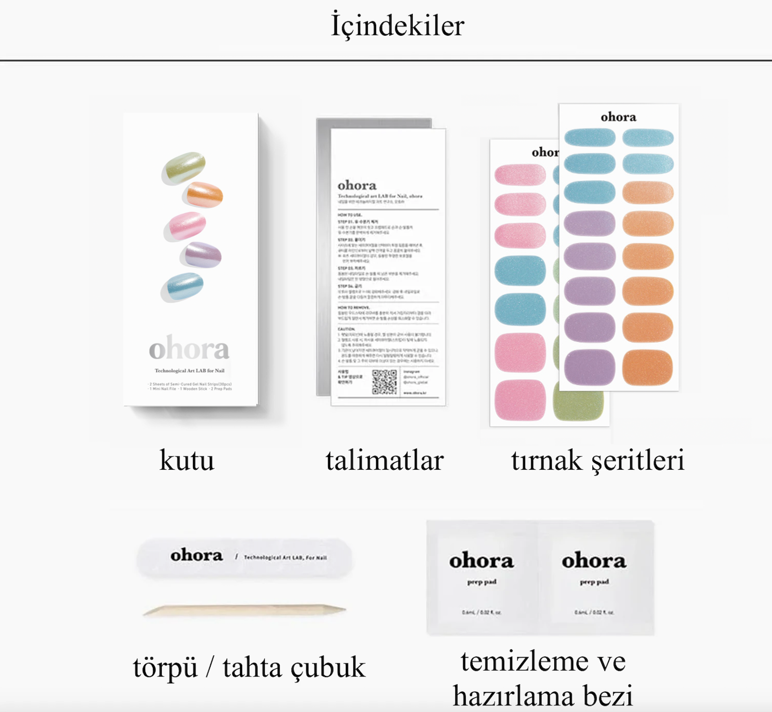 N Rainbow Chrome Jel Tırnak 30 Adet 2 Kullanım