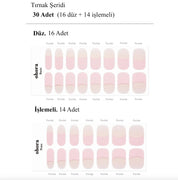 N Romantic French Jel Tırnak 30 Adet 2 Kullanım