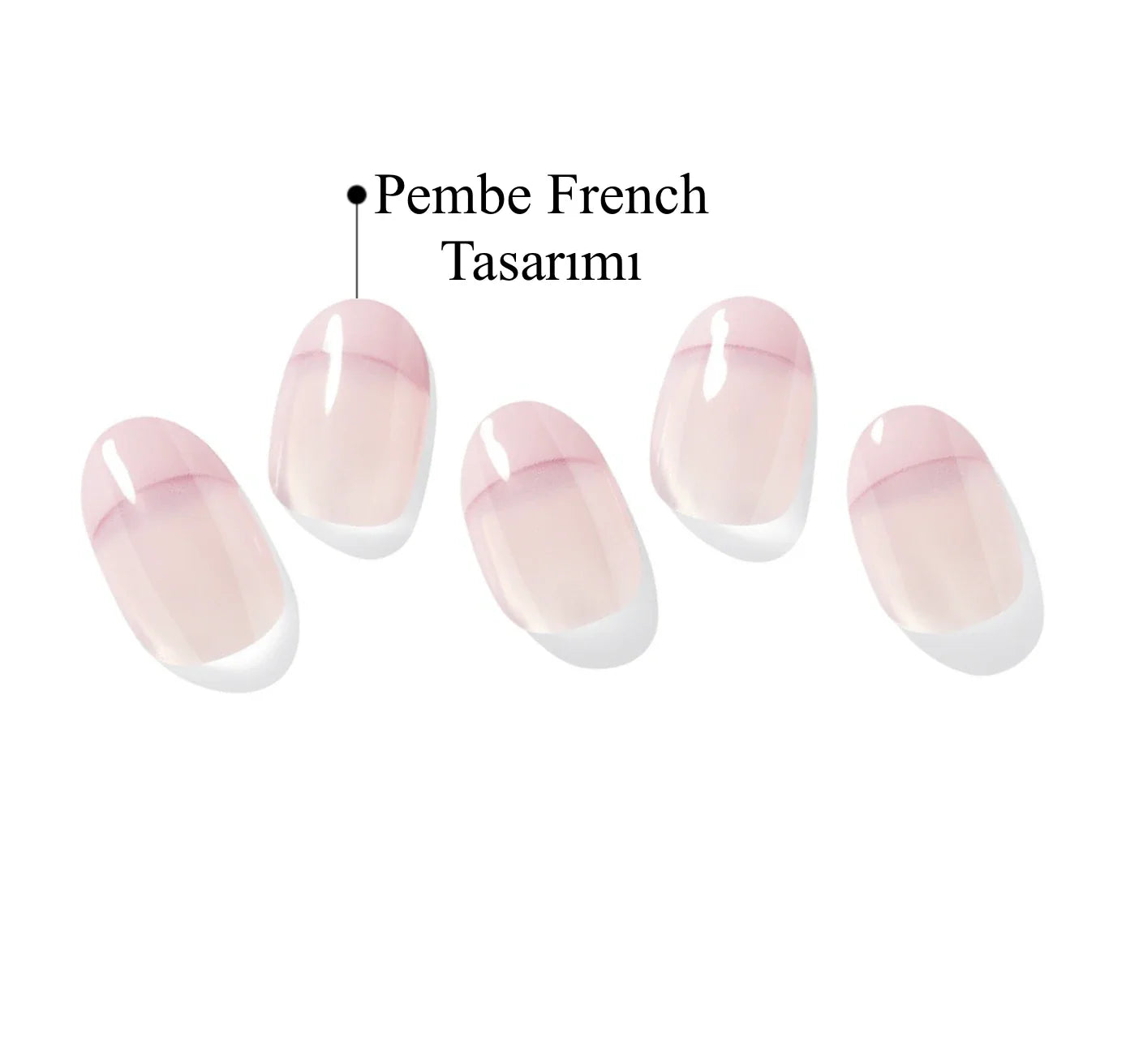 N Romantic French Jel Tırnak 30 Adet 2 Kullanım