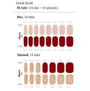 N Rosewood Jel Tırnak 30 Adet 2 Kullanım