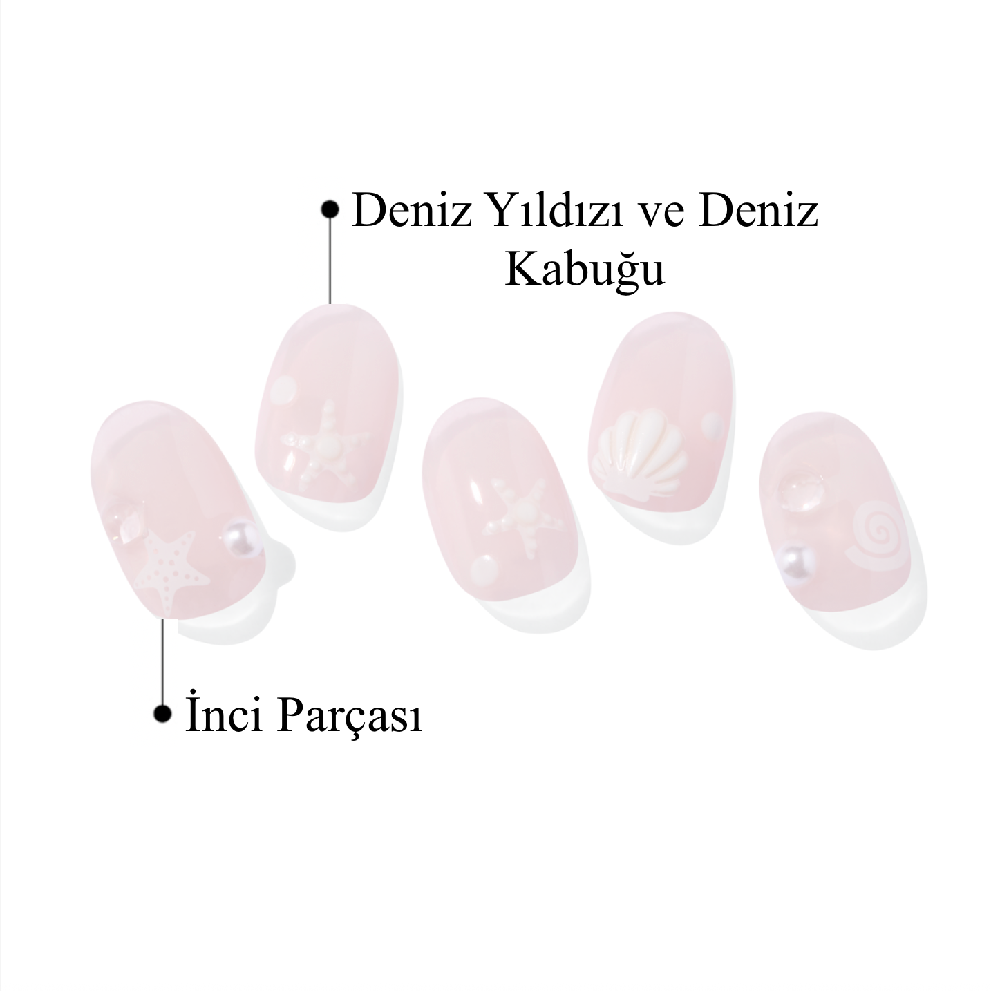 N Seashell Love Jel Tırnak 30 Adet 2 Kullanım