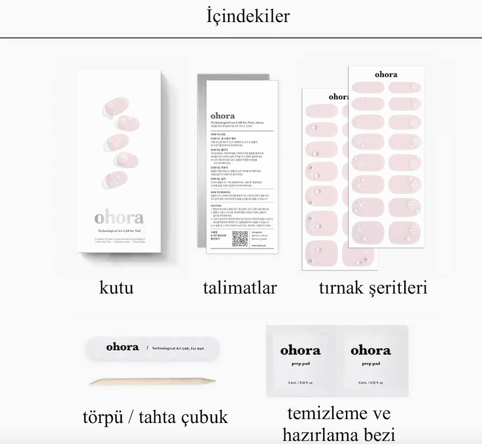 N Seashell Love Jel Tırnak 30 Adet 2 Kullanım