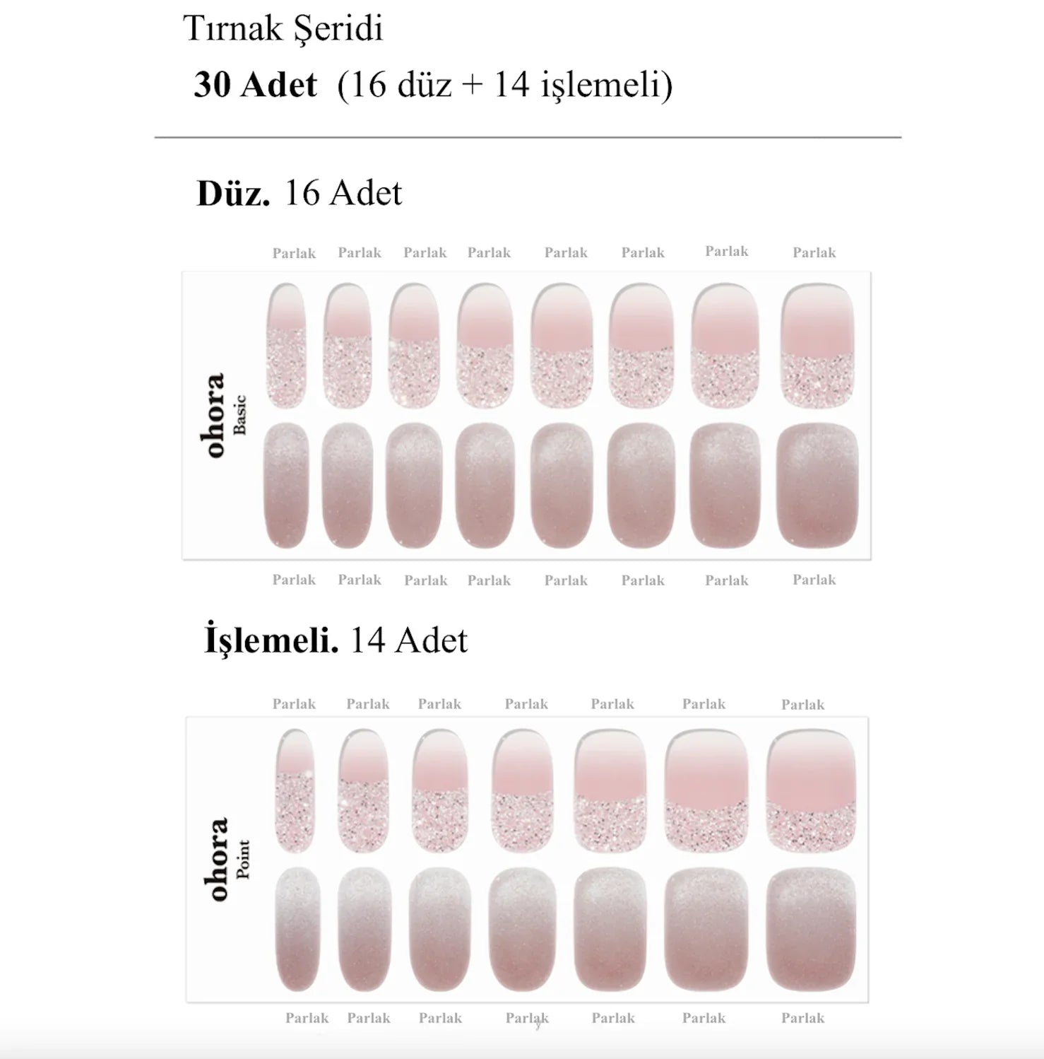 N Shy Rose Jel Tırnak 30 Adet 2 Kullanım