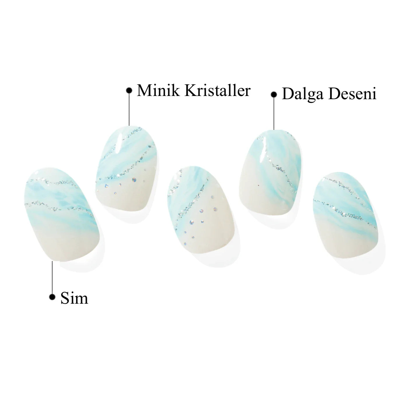 N Summer Wave Jel Tırnak 30 Adet 2 Kullanım