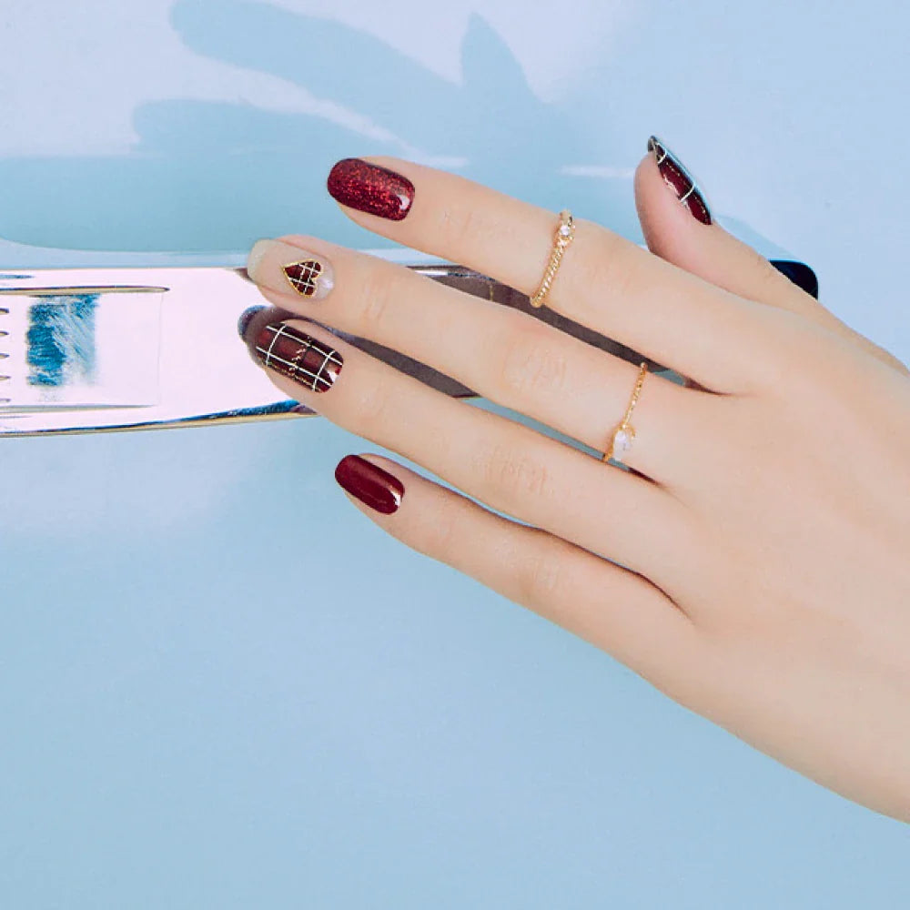 N Tartan Bustier Jel Tırnak 30 Adet 2 Kullanım