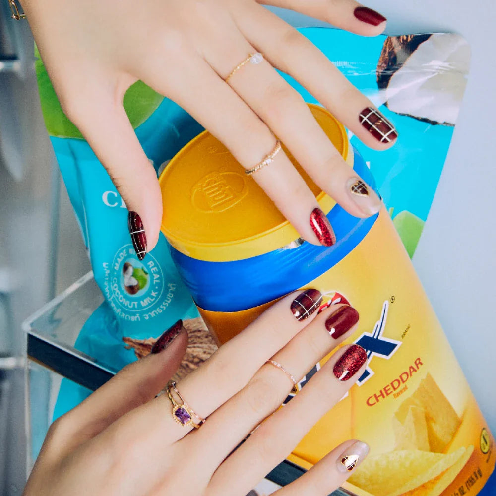 N Tartan Bustier Jel Tırnak 30 Adet 2 Kullanım