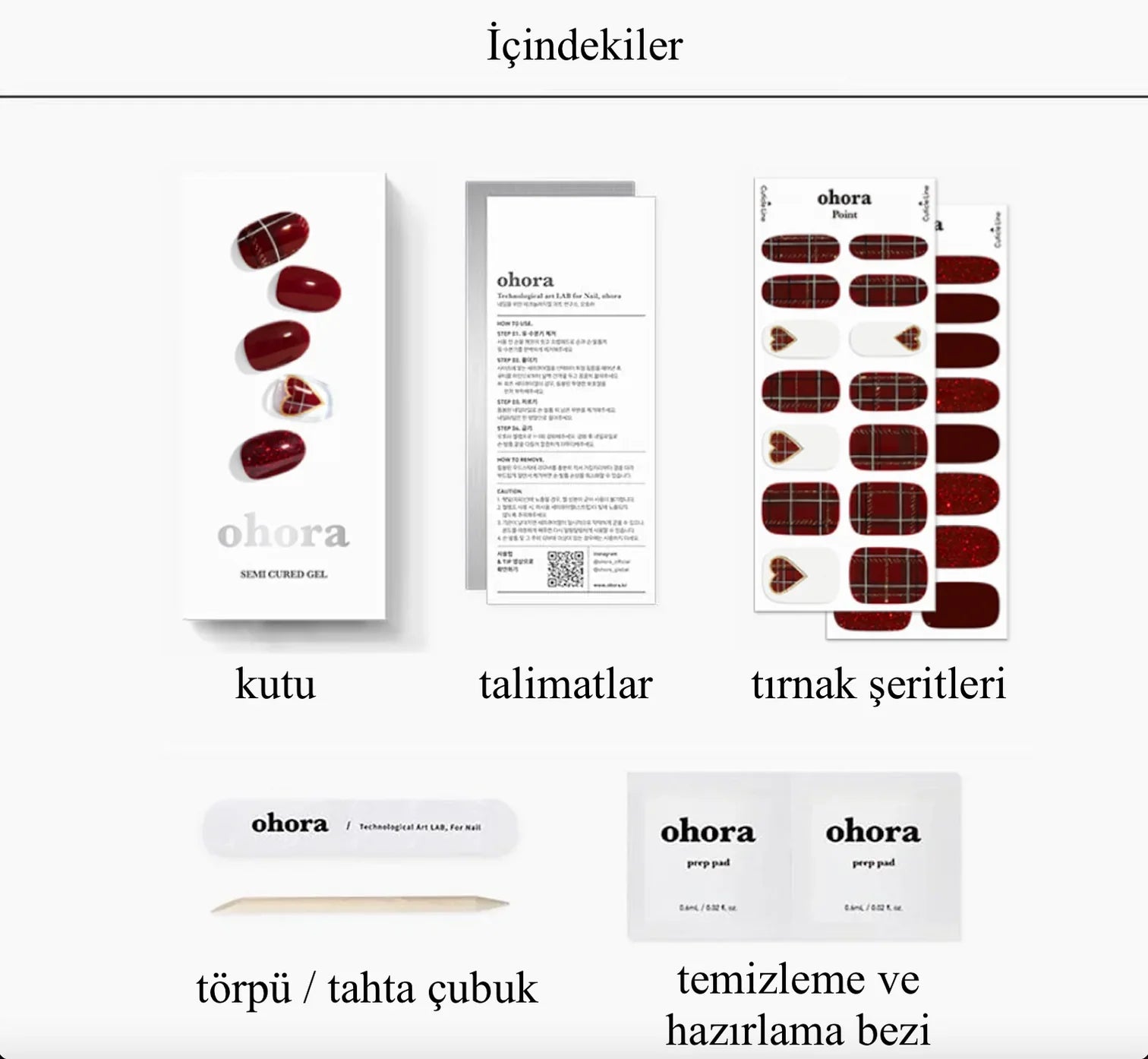 N Tartan Bustier Jel Tırnak 30 Adet 2 Kullanım