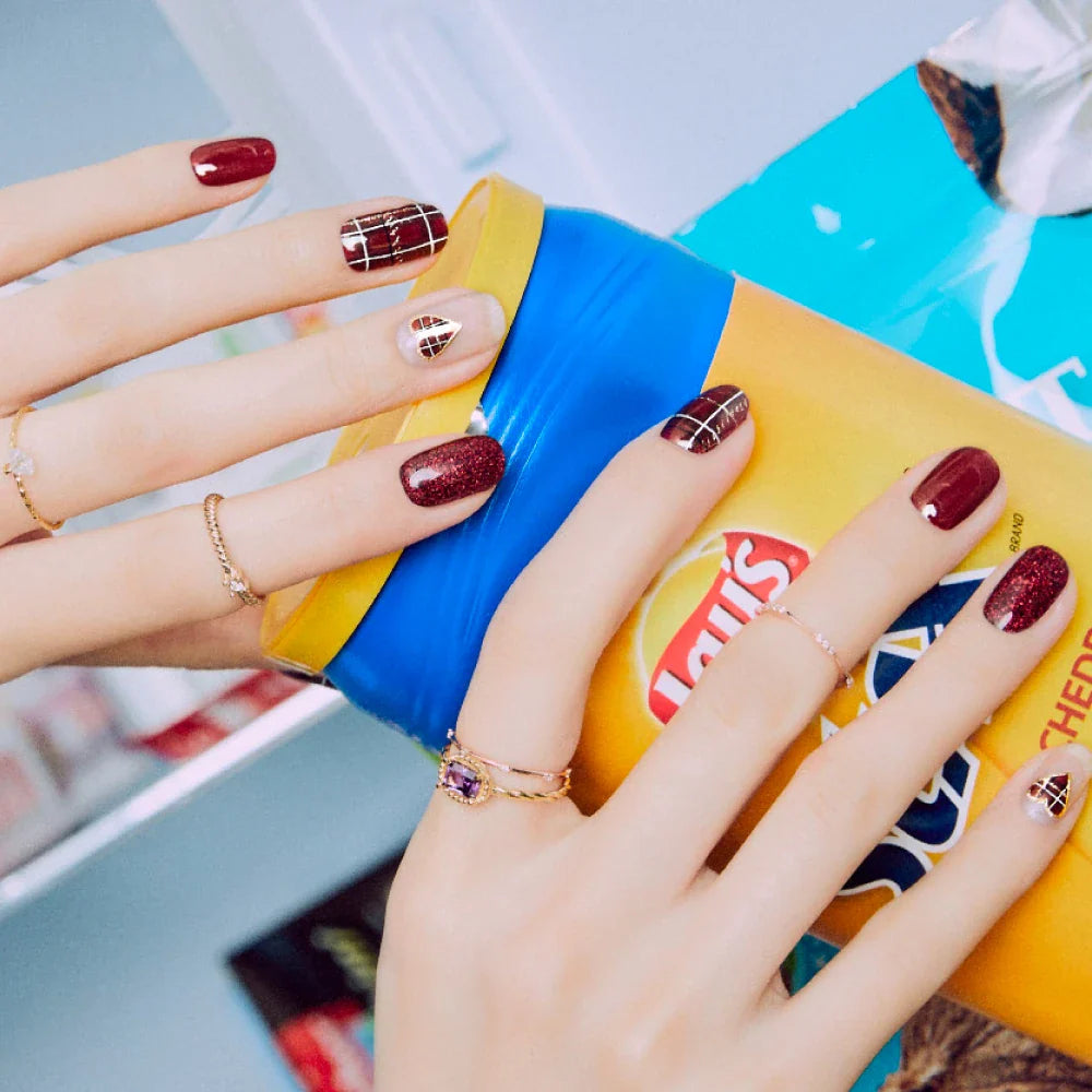 N Tartan Bustier Jel Tırnak 30 Adet 2 Kullanım