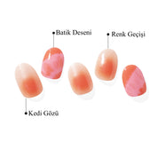 N Tiedye Sunset Jel Tırnak 30 Adet 2 Kullanım