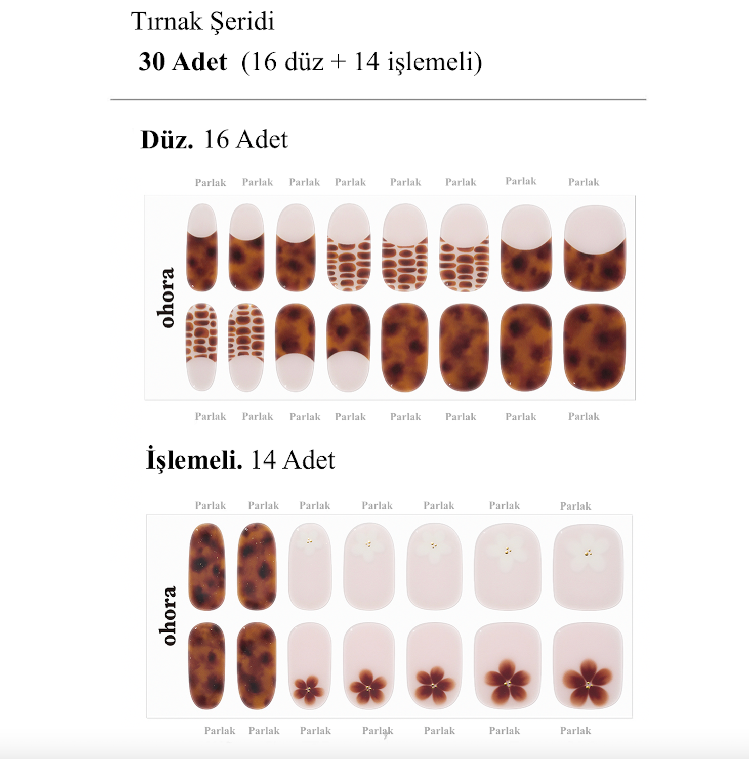 N Tiki Tortoise Jel Tırnak 30 Adet 2 Kullanım