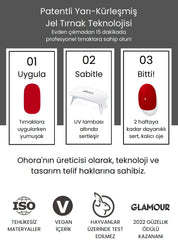 N Amber French Jel Tırnak 30 Adet, 2 Kullanım