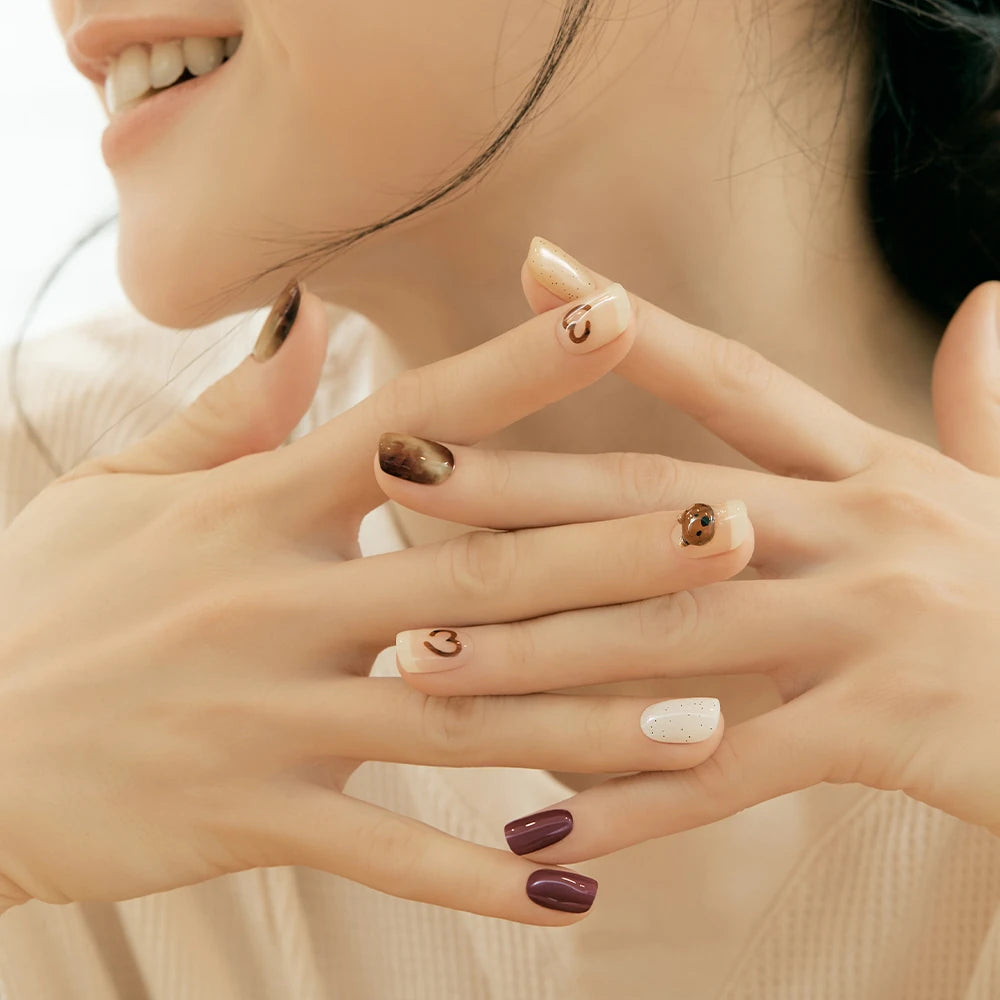 N Latte Bear Jel Tırnak 30 Adet, 2 Kullanım