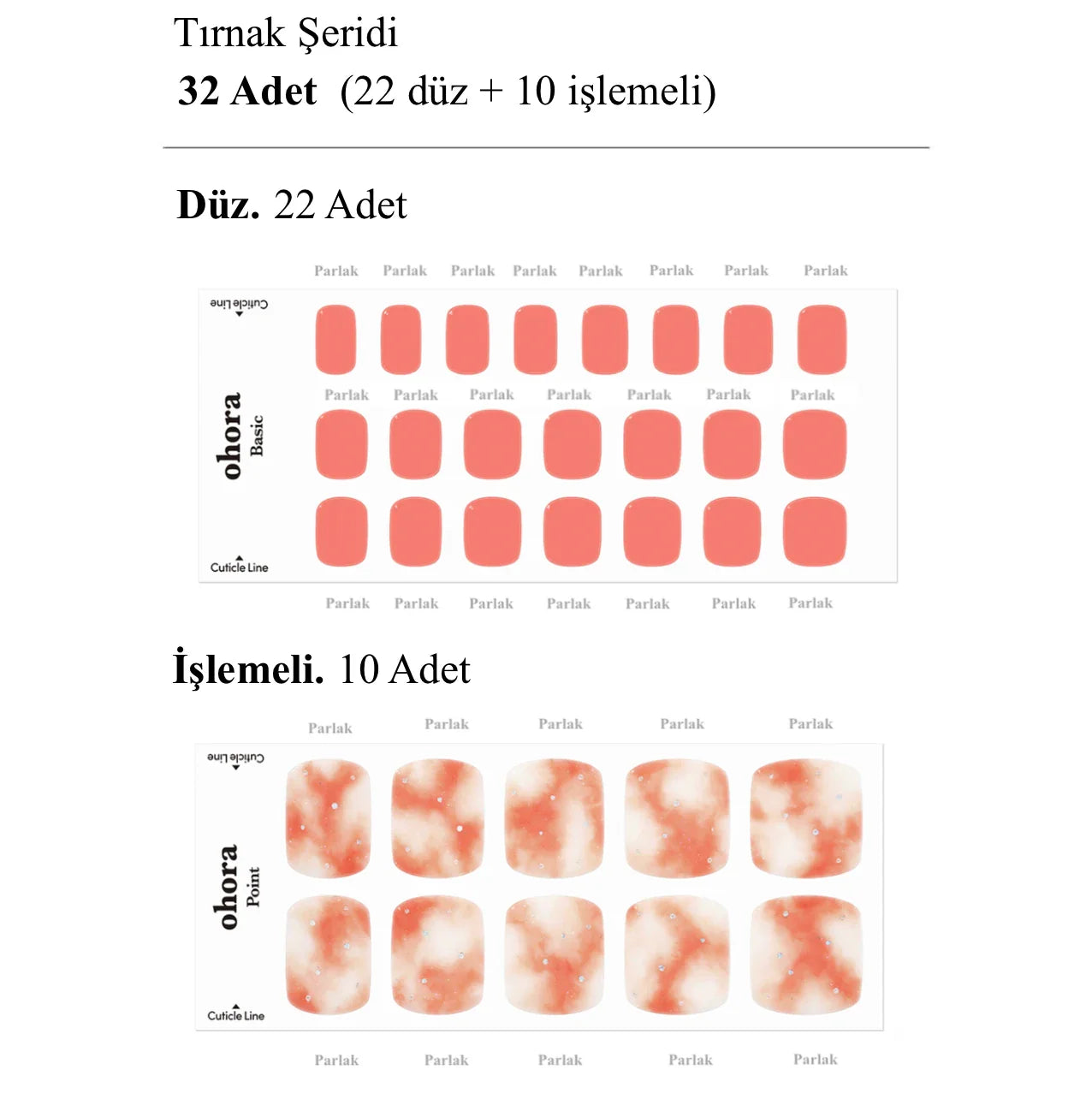 P Arman Jel Tırnak 32 Adet 2 Kullanım
