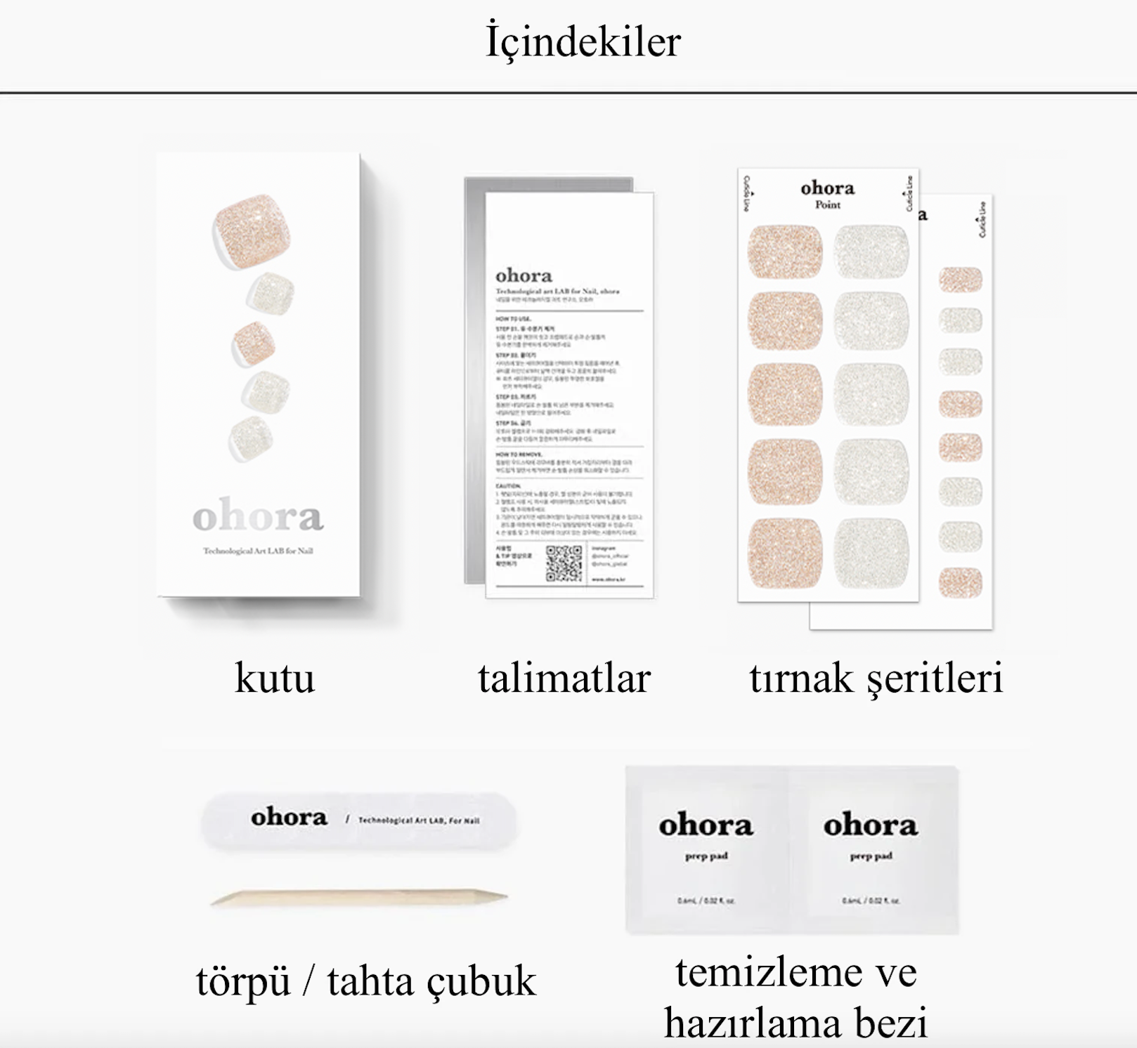 P Aura Jel Tırnak 32 Adet 2 Kullanım