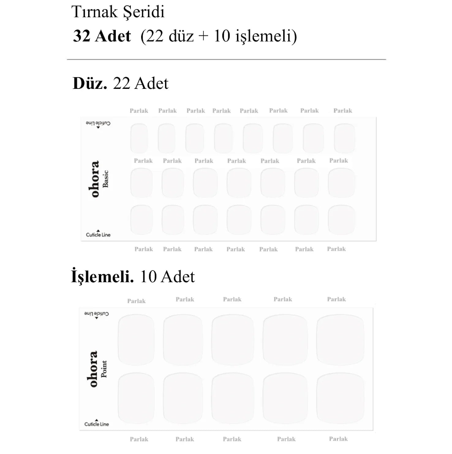 P Basic Pedicure no.3 Jel Tırnak 32 Adet 2 Kullanım