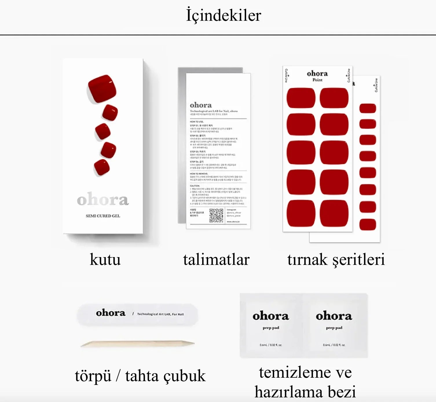 P Basic Pedicure no.4 Jel Tırnak 32 Adet 2 Kullanım