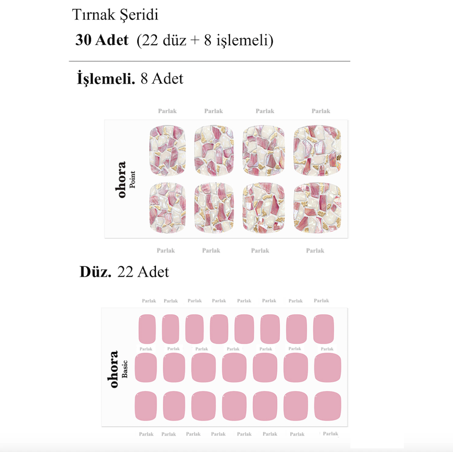 P Be My Lady Jel Tırnak 30 Adet 2 Kullanım