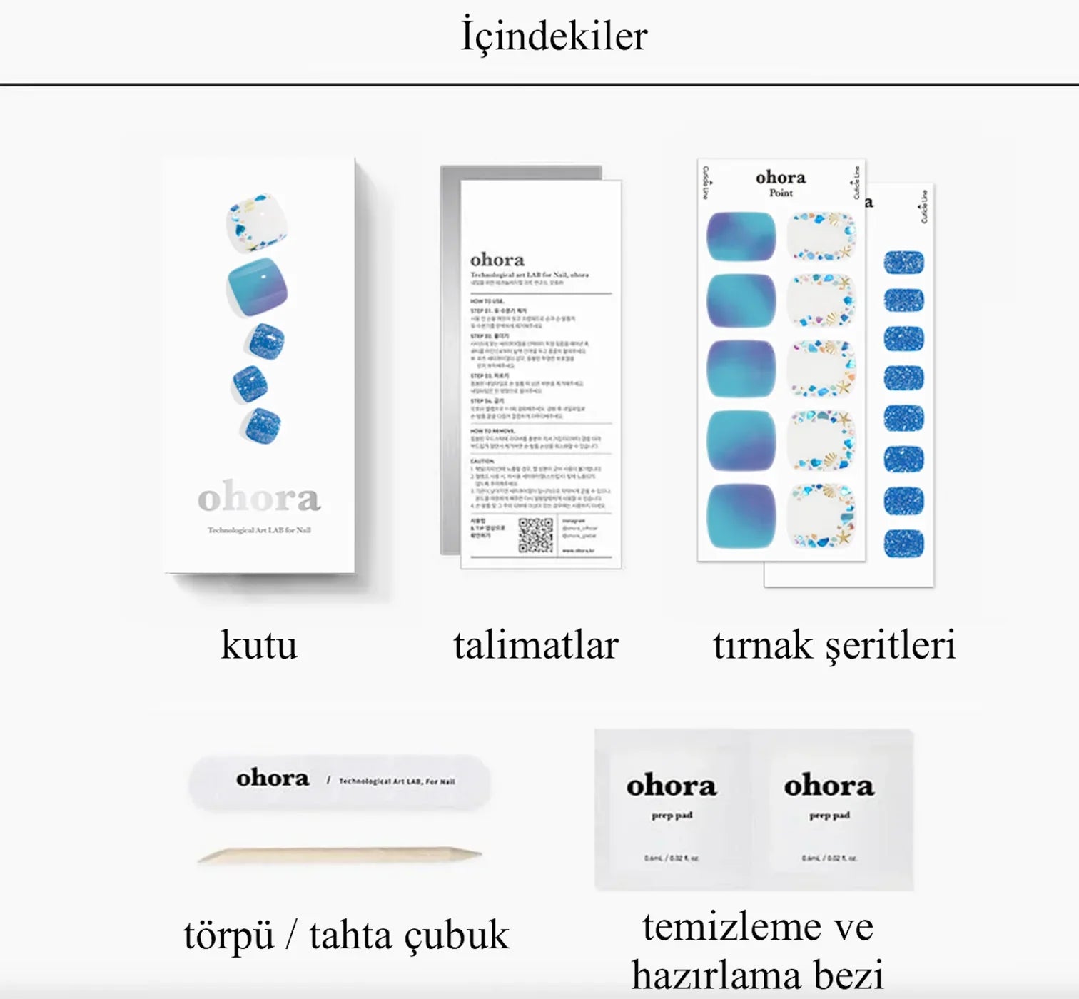 P Beach Diving Jel Tırnak 32 Adet 2 Kullanım