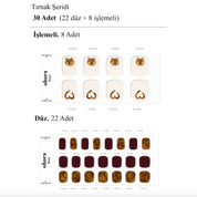 P Caramel Bear Jel Tırnak 30 Adet 2 Kullanım