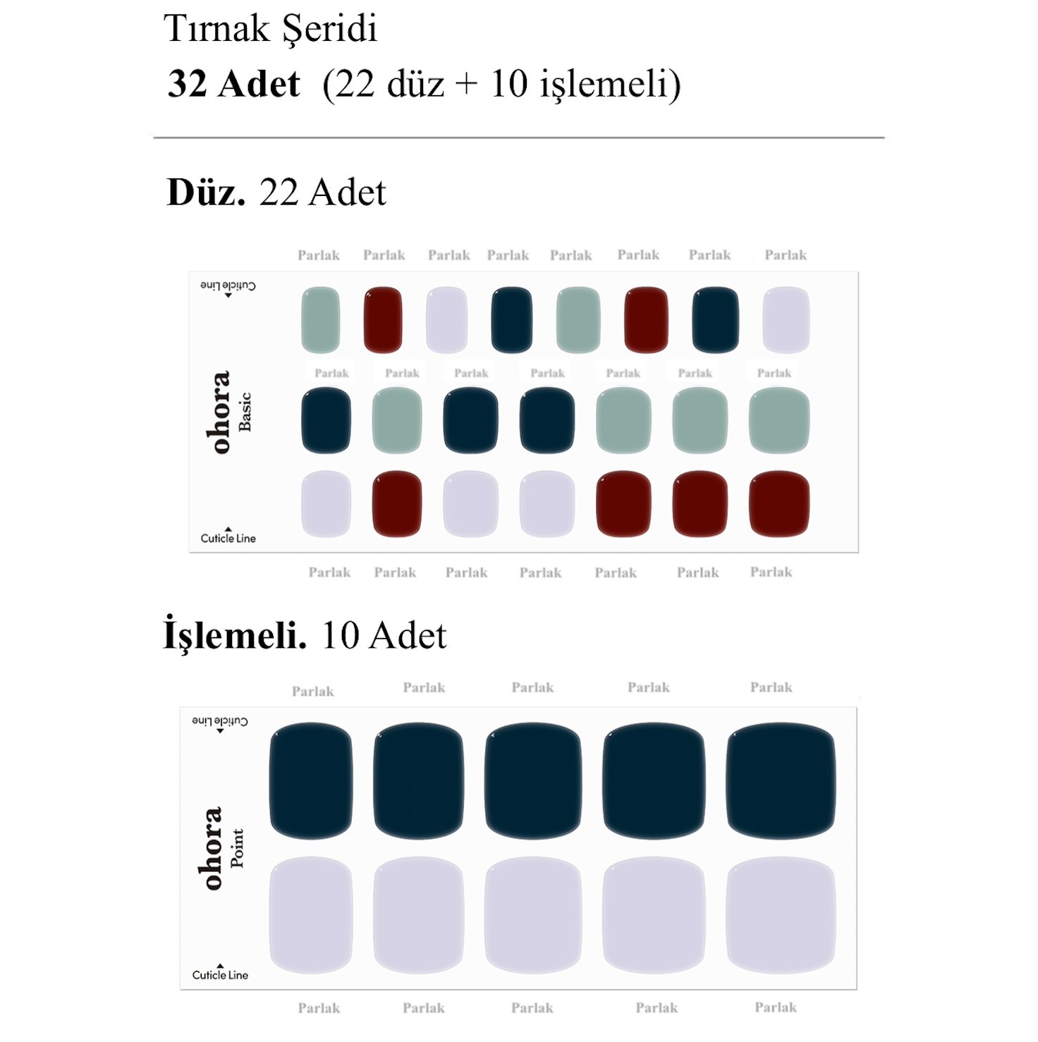 P Casual Jel Tırnak 32 Adet 2 Kullanım