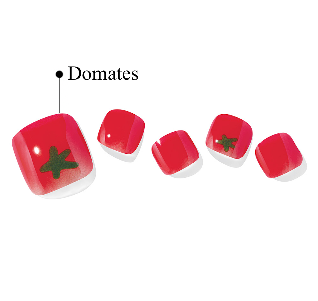 P Cherry Tomato Jel Tırnak 30 Adet 2 Kullanım