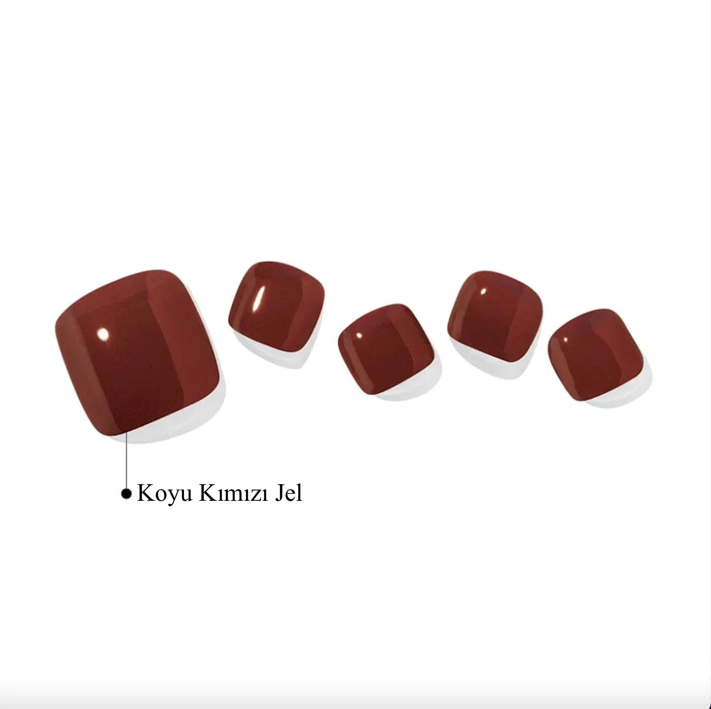 P Chilly Red Jel Tırnak 32 Adet 2 Kullanım