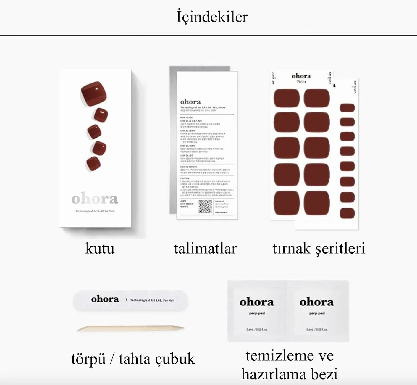 P Chilly Red Jel Tırnak 32 Adet 2 Kullanım