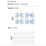 P Cotton Cloud Jel Tırnak 30 Adet 2 Kullanım