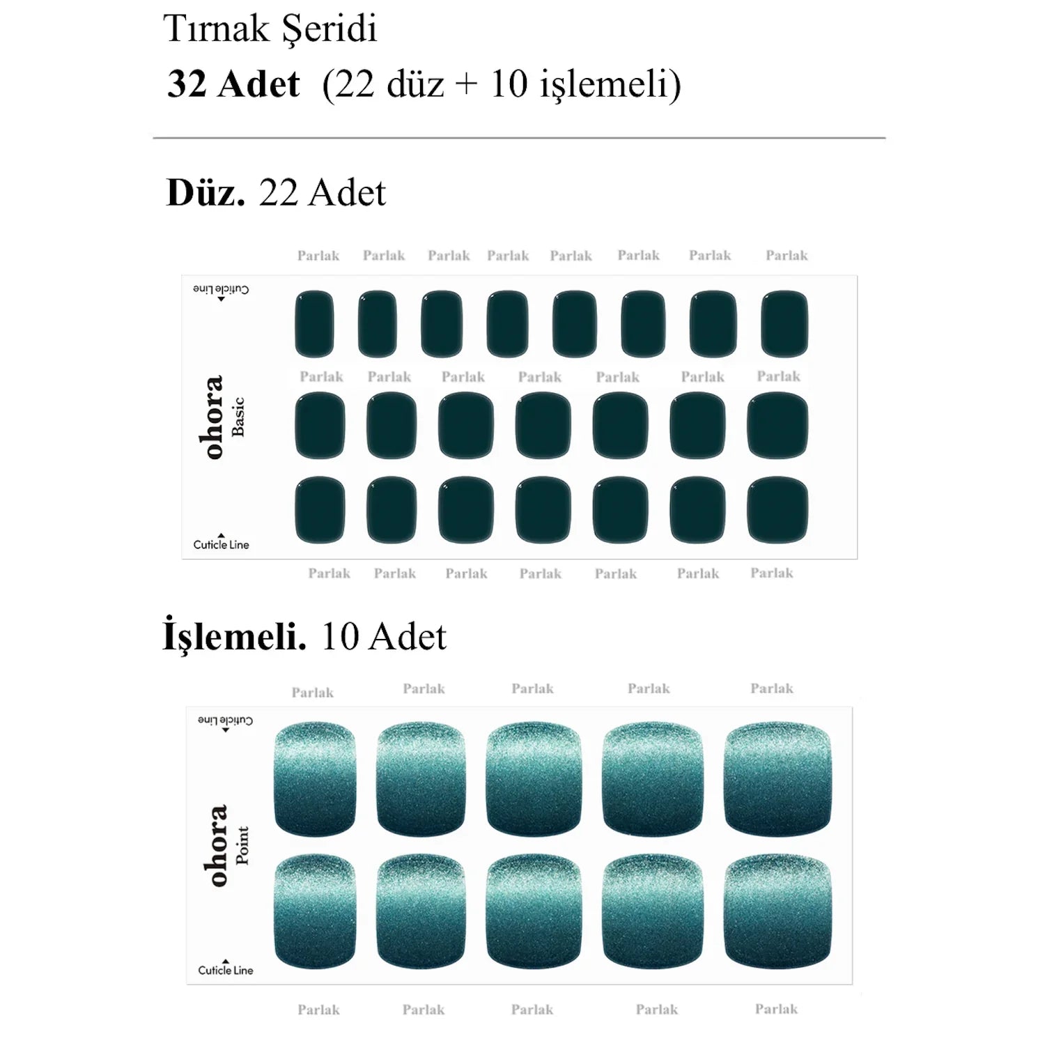 P Cressida Jel Tırnak 32 Adet 2 Kullanım