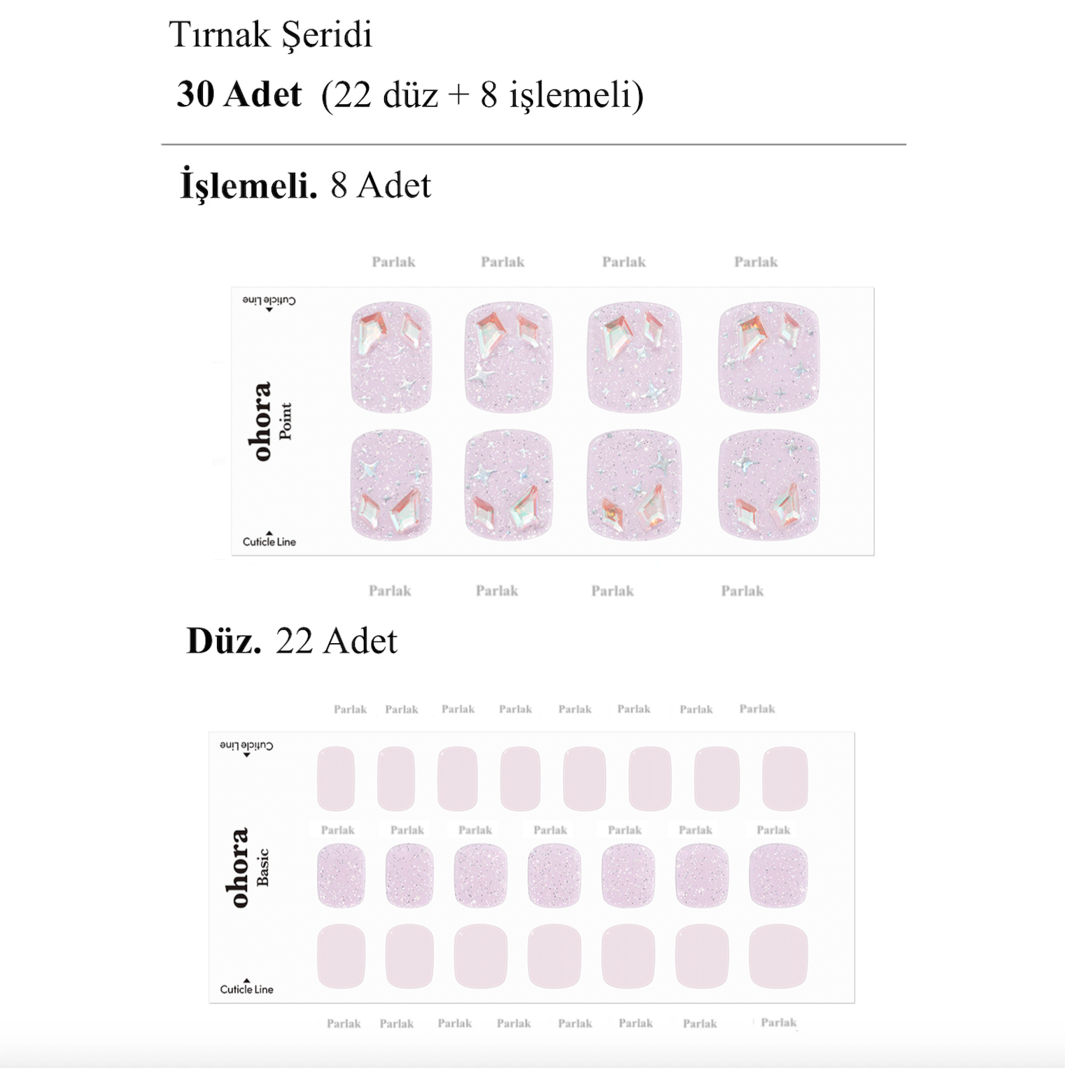 P Etoile Jel Tırnak 30 Adet 2 Kullanım