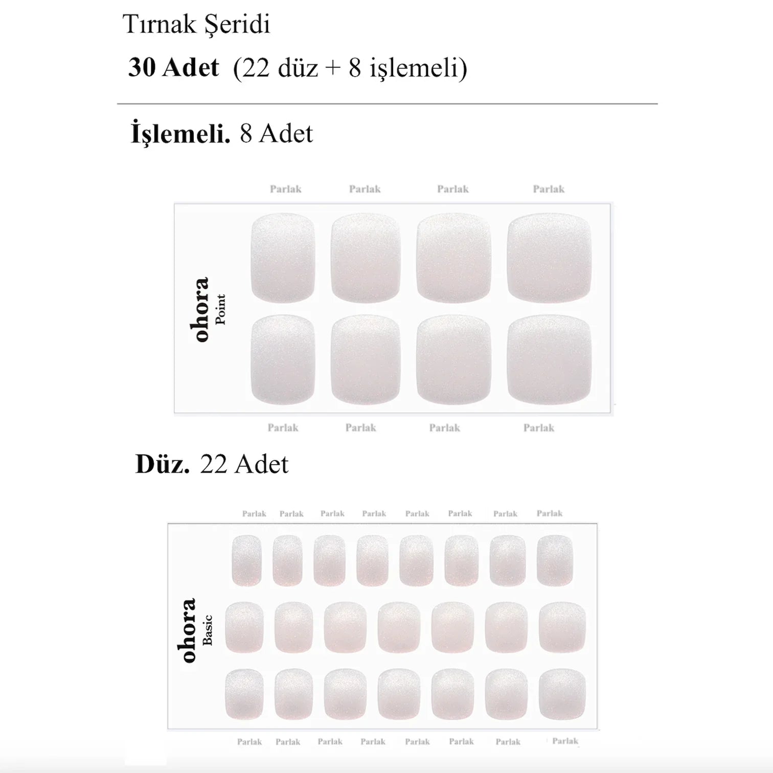 P Glow Beam Jel Tırnak 32 Adet 2 Kullanım